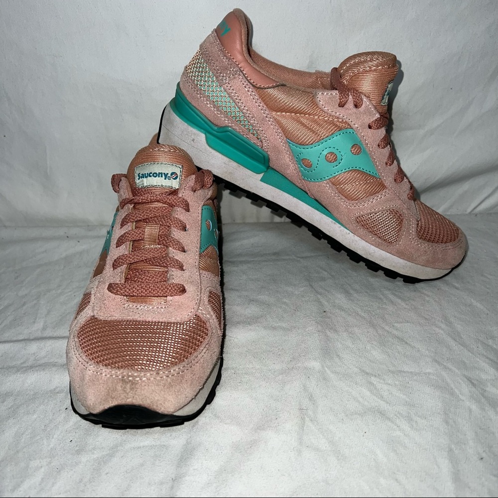 Women’s Saucony Shadow Original Pink Green S1108-643 Size 8.5 - Picture 1 of 9